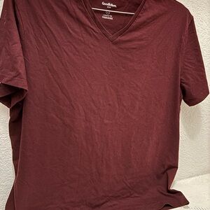 Goodfellow & Co Men's Burgundy V-Neck Tee